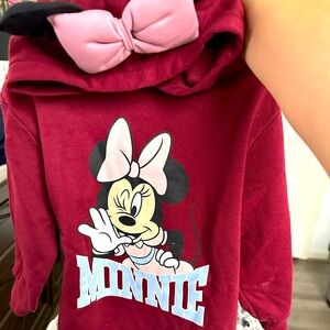 Burgundy Minnie Mouse Sweater Dress